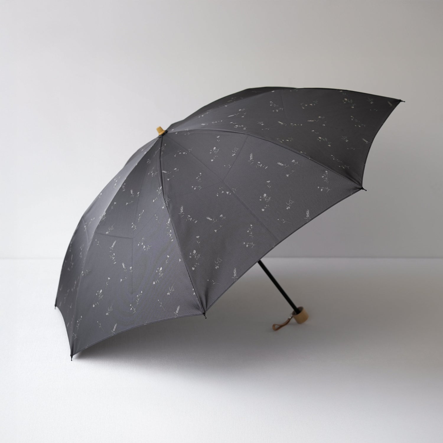折りたたみ傘 レディース 雨傘 UV 甲州織 2way 小宮商店 Bloom チャコール