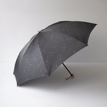 折りたたみ傘 レディース 雨傘 UV 甲州織 2way 小宮商店 Bloom チャコール