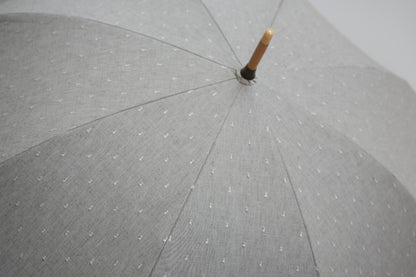 長傘 レディース 日傘・晴雨兼用傘 立体的なドット柄がかわいい、機能的な晴雨兼用傘