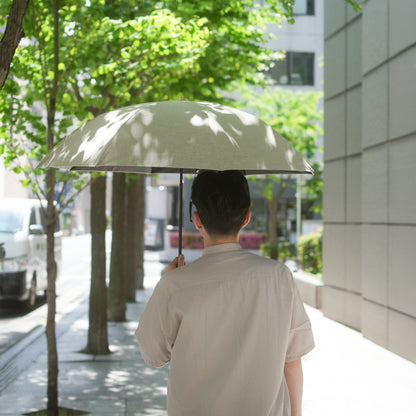 折りたたみ傘 メンズ 晴雨兼用傘 シャンブレーシャツのようなおしゃれさと、猛暑でも涼しい機能性