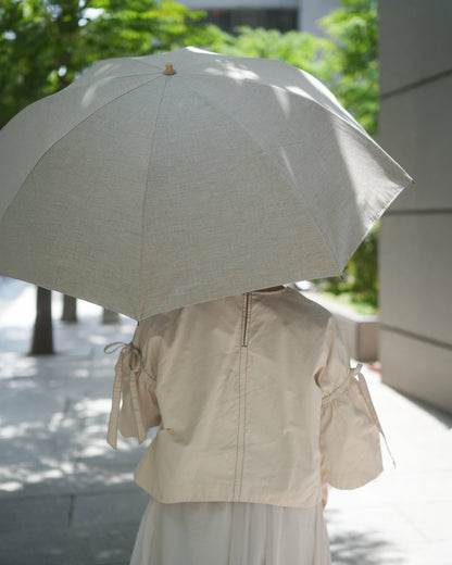 折りたたみ傘 メンズ 晴雨兼用傘 シャンブレーシャツのようなおしゃれさと、猛暑でも涼しい機能性